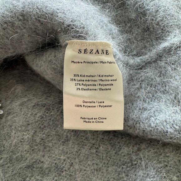 Sezane Alexia Jumper In Mottled Grey, Women's Size M - Picture 7 of 7